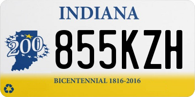IN license plate 855KZH