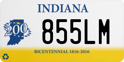 IN license plate 855LM