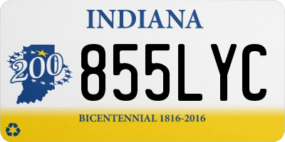 IN license plate 855LYC