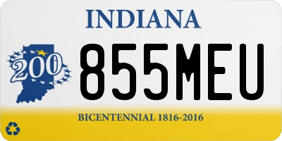 IN license plate 855MEU