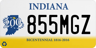IN license plate 855MGZ