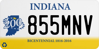 IN license plate 855MNV