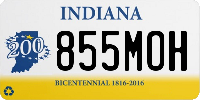 IN license plate 855MOH