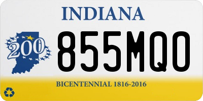 IN license plate 855MQO