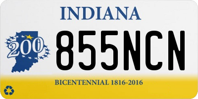 IN license plate 855NCN