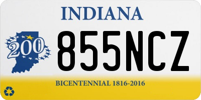 IN license plate 855NCZ
