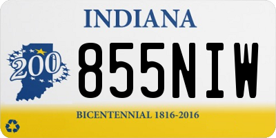 IN license plate 855NIW