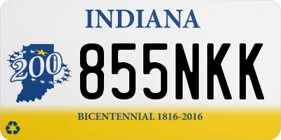 IN license plate 855NKK