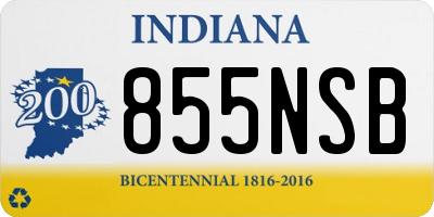 IN license plate 855NSB