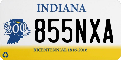 IN license plate 855NXA