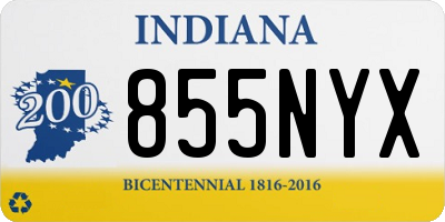 IN license plate 855NYX