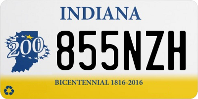 IN license plate 855NZH