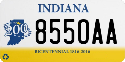 IN license plate 855OAA