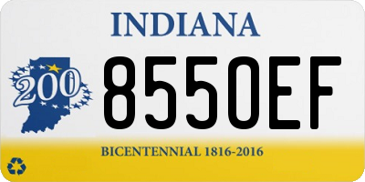 IN license plate 855OEF
