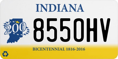 IN license plate 855OHV