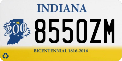 IN license plate 855OZM