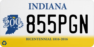 IN license plate 855PGN
