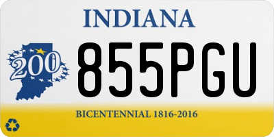 IN license plate 855PGU