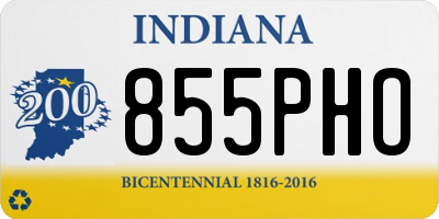 IN license plate 855PHO