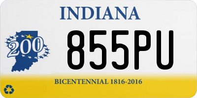 IN license plate 855PU