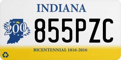 IN license plate 855PZC