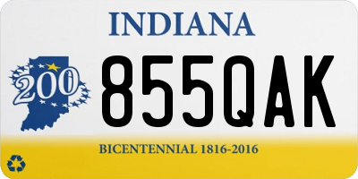 IN license plate 855QAK