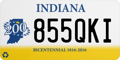 IN license plate 855QKI