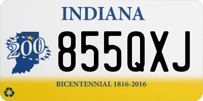 IN license plate 855QXJ