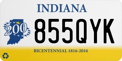 IN license plate 855QYK