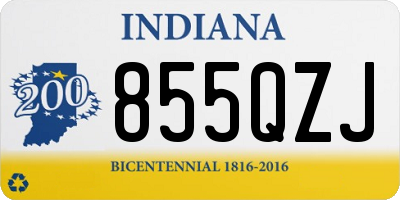 IN license plate 855QZJ