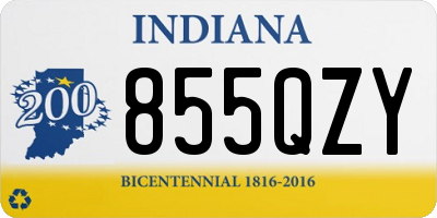 IN license plate 855QZY