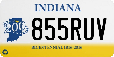 IN license plate 855RUV