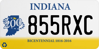 IN license plate 855RXC