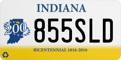 IN license plate 855SLD