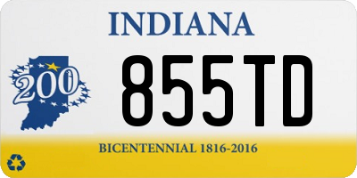 IN license plate 855TD