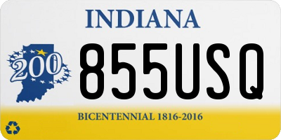 IN license plate 855USQ