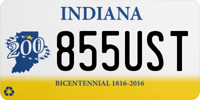 IN license plate 855UST