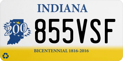 IN license plate 855VSF