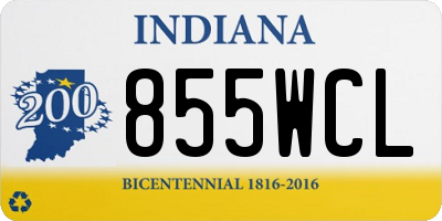 IN license plate 855WCL