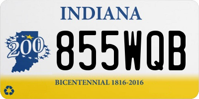 IN license plate 855WQB