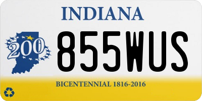 IN license plate 855WUS