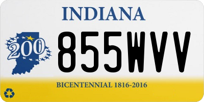 IN license plate 855WVV