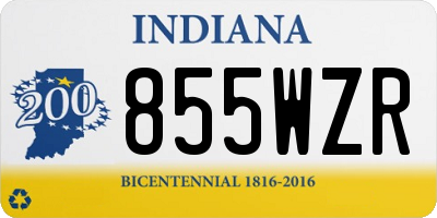 IN license plate 855WZR