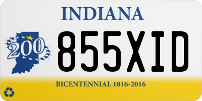 IN license plate 855XID