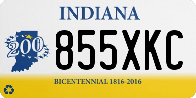 IN license plate 855XKC