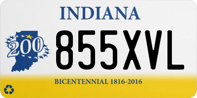 IN license plate 855XVL