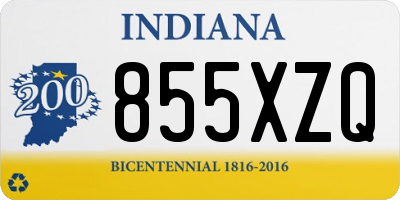 IN license plate 855XZQ