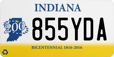 IN license plate 855YDA