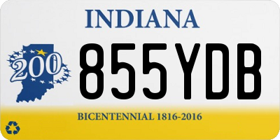 IN license plate 855YDB
