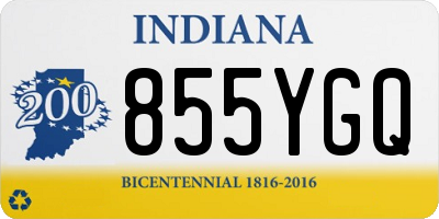 IN license plate 855YGQ